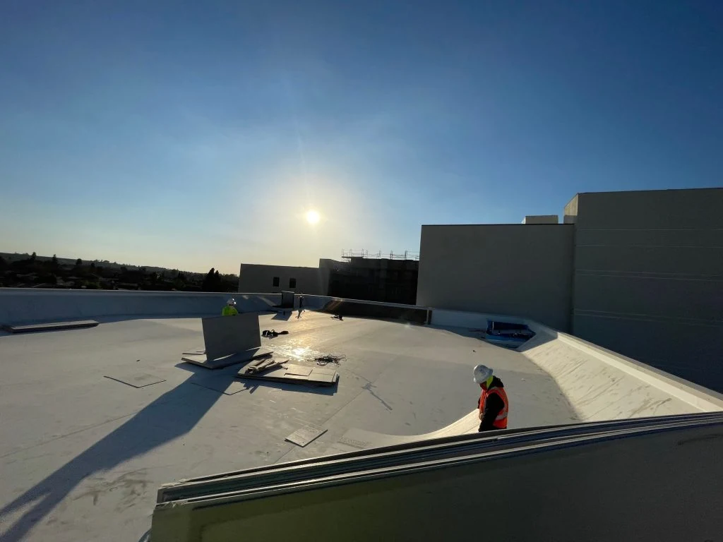 TPO on the Big Single-Story Roofs Along I-81